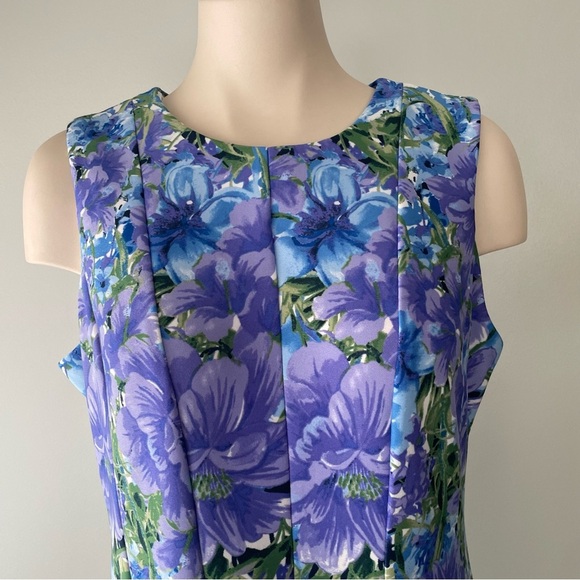 Laura Petites Floral Sleeveless Midi Dress Size 12P - Picture 3 of 9